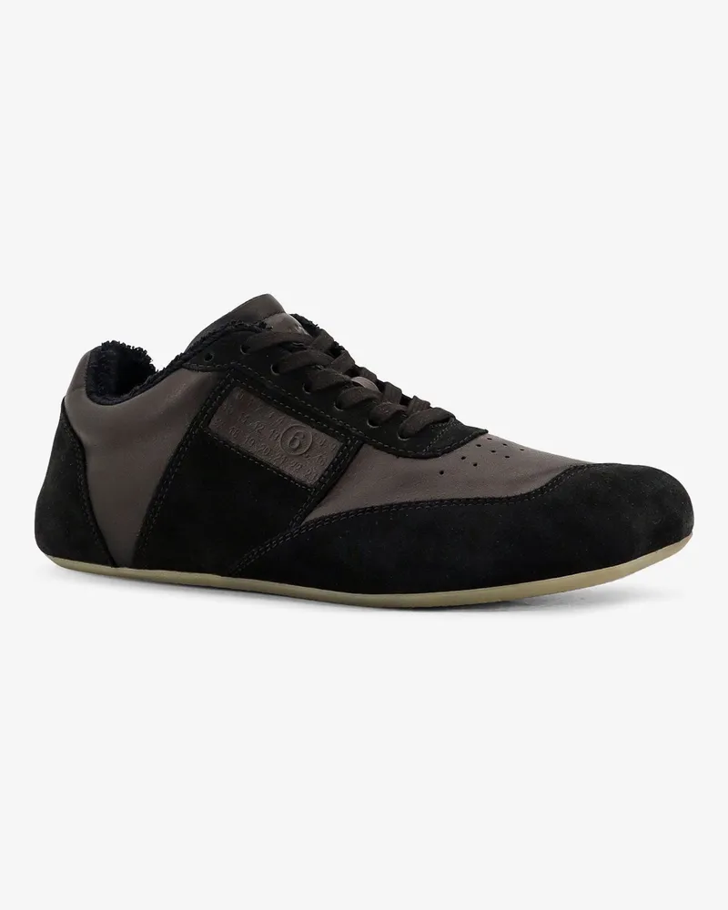 Maison Margiela Men's Sneakers Anatomic Suede And Leather Black Trainers Black
