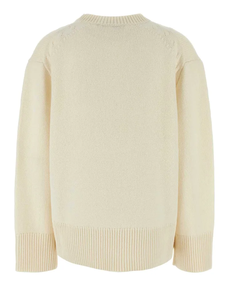 camilla and marc Women's Ivory Wool Blend Ash Oversize Sweater Brightcream Maglieria White