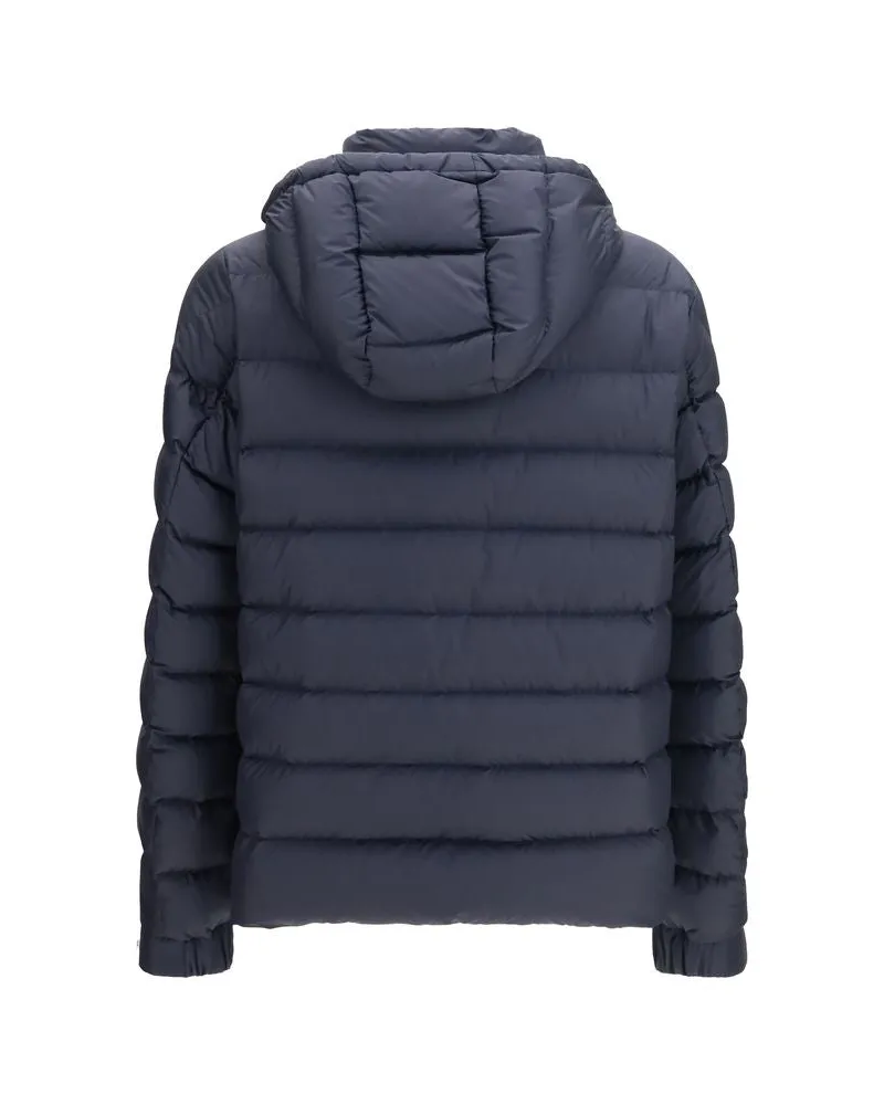 Moncler Men's Blue Goose Down Full-Length Jacket Clothing Navy