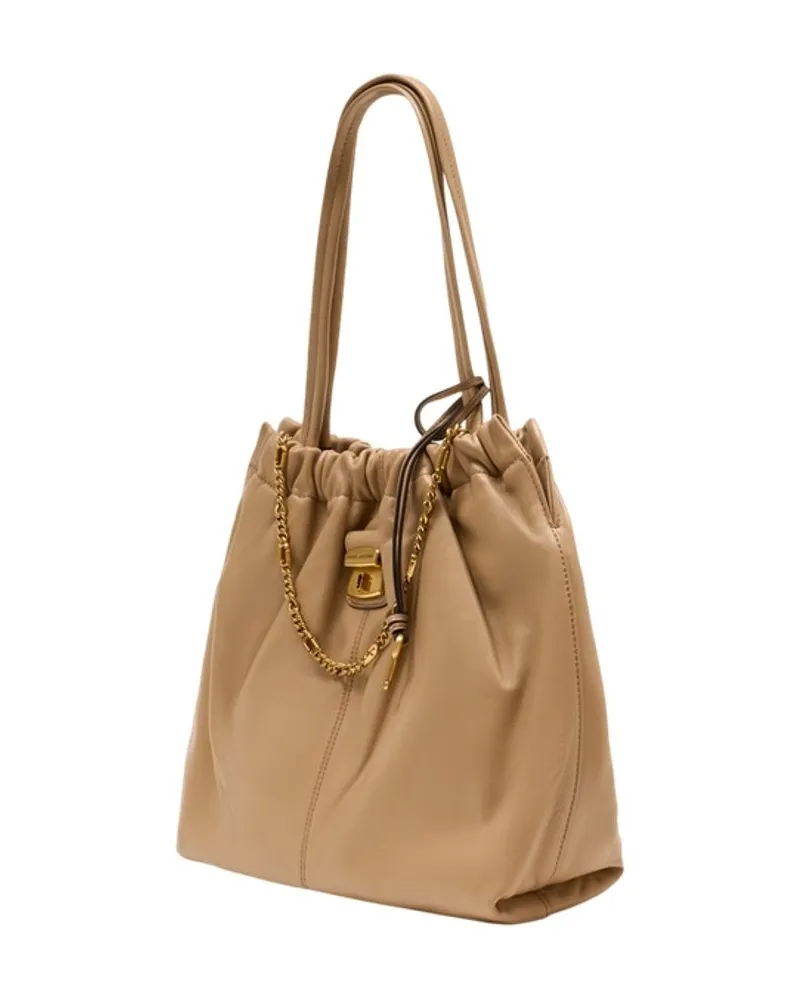 Marc Jacobs Women's The Tote -  Leather Brown Lambskin Bags Totes-Shopping-Bags Beige