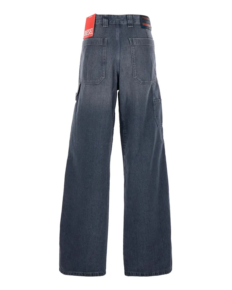 Diesel Men's Jeans D-Livery-W Grey Cotton Gray