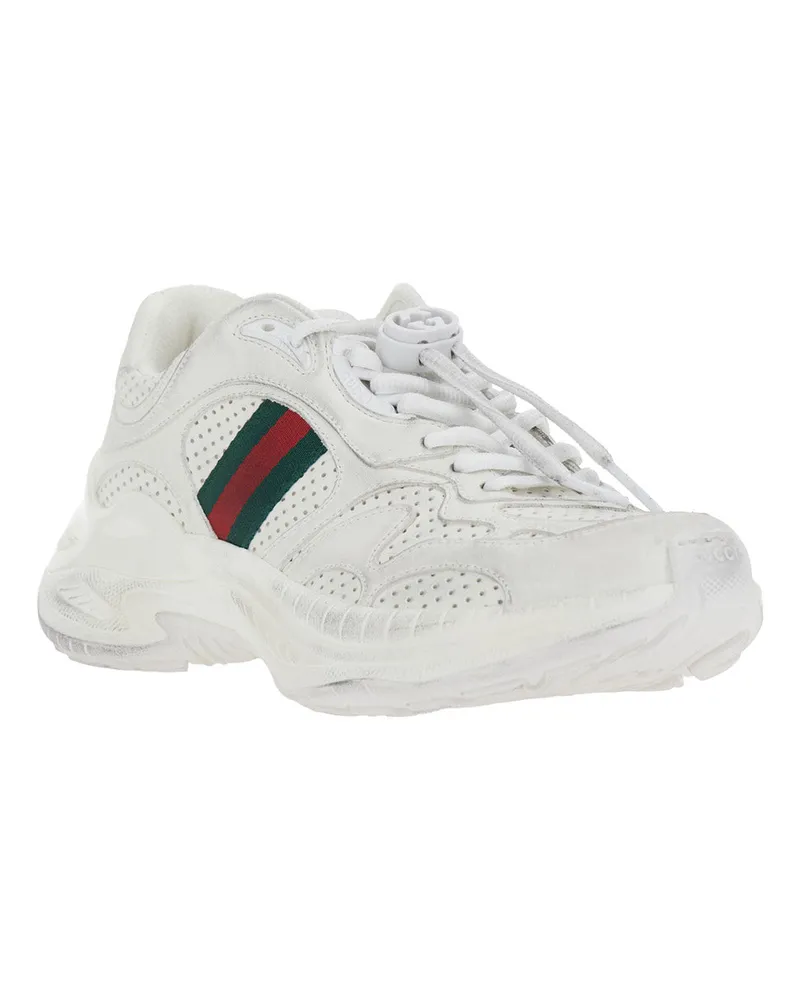 Gucci Women's Low Top Sneaker White Leather Calf Trainers White