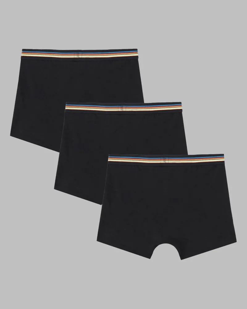 Paul Smith Organic Cotton Boxer Briefs — Black Black
