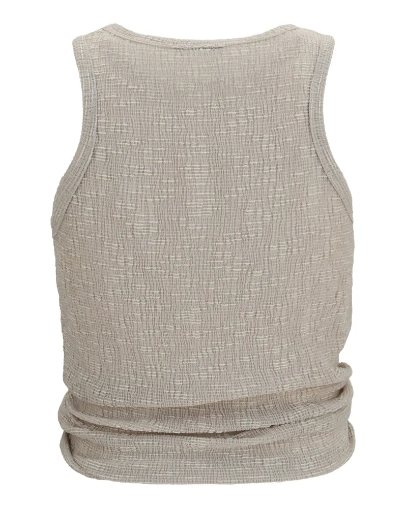 Magda Butrym Women's Crêpe Top With Knot Beige Beige