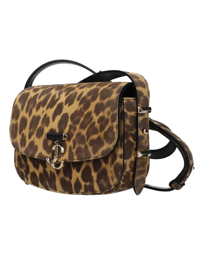 Jimmy Choo Women's Brown Leather Crossbody Bag Brown