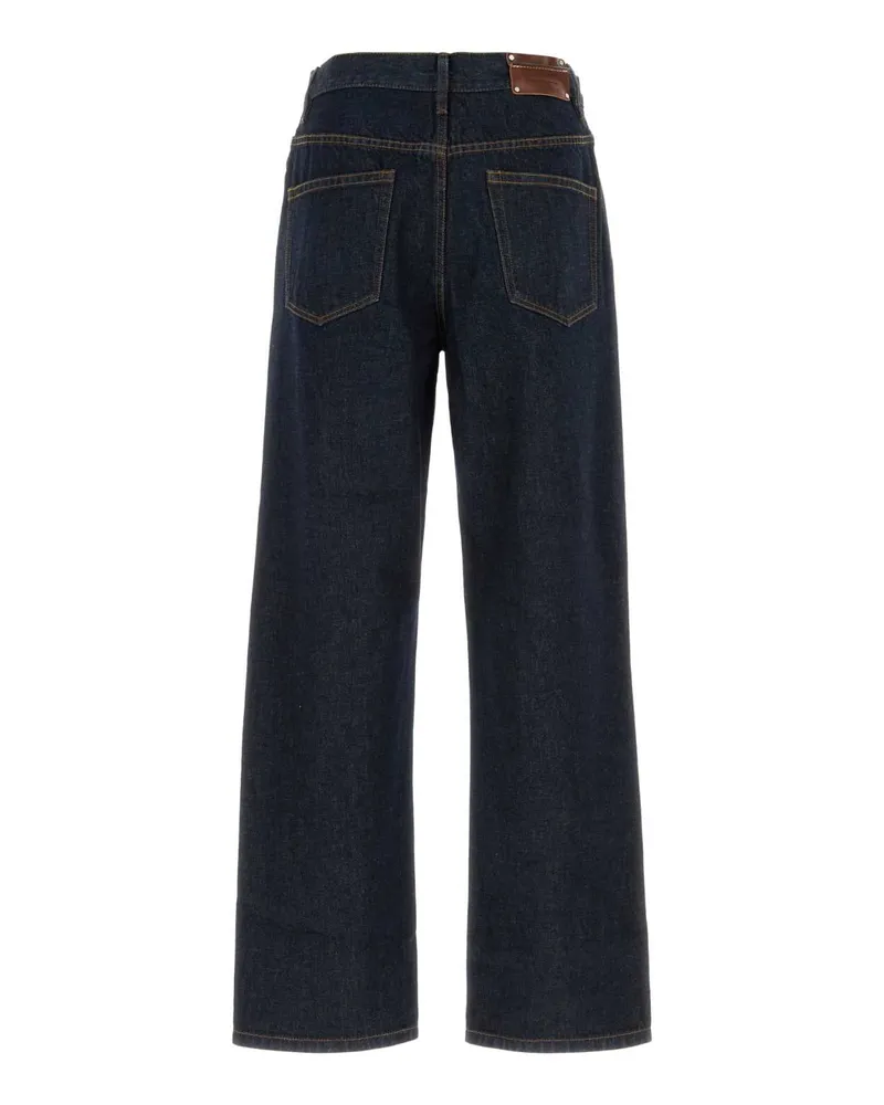 Dries van Noten Men's Denim Pine Den Jeans Indigo Exterior: Cotton Pantaloni Trousers Indigo