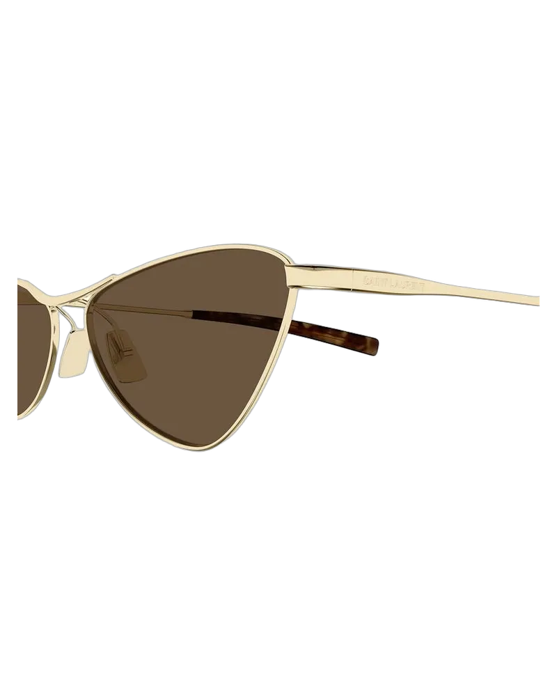 Saint Laurent Unisex Sunglasses Gold Metal Gold