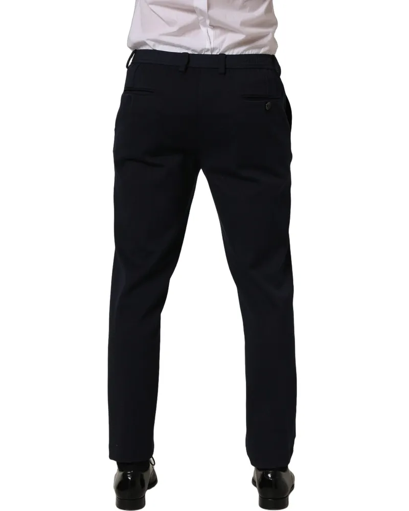 Dolce & Gabbana Men's Tapered-Leg Cotton Trousers Black Black