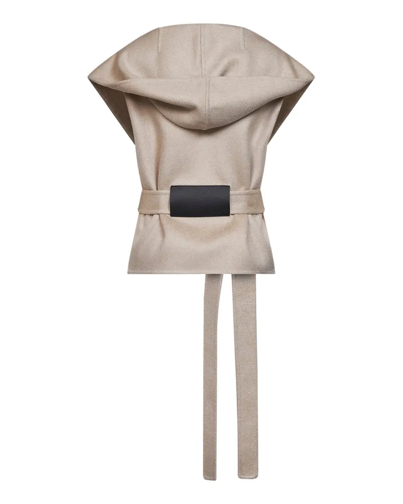 Alaïa Women's Jacket Double-Face Cashmere Beige Coat Beige
