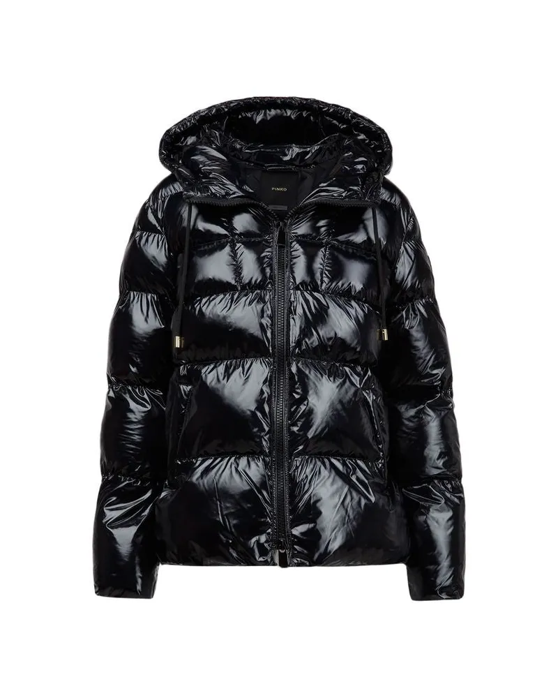 Pinko Women's Winter Jacket Black Limousine Polyamide Apparel - Outwear Black