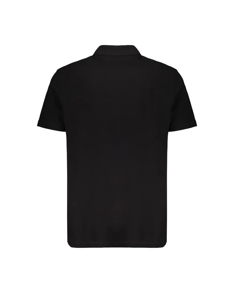 Versace Men's Black Cotton Polo Shirt Black