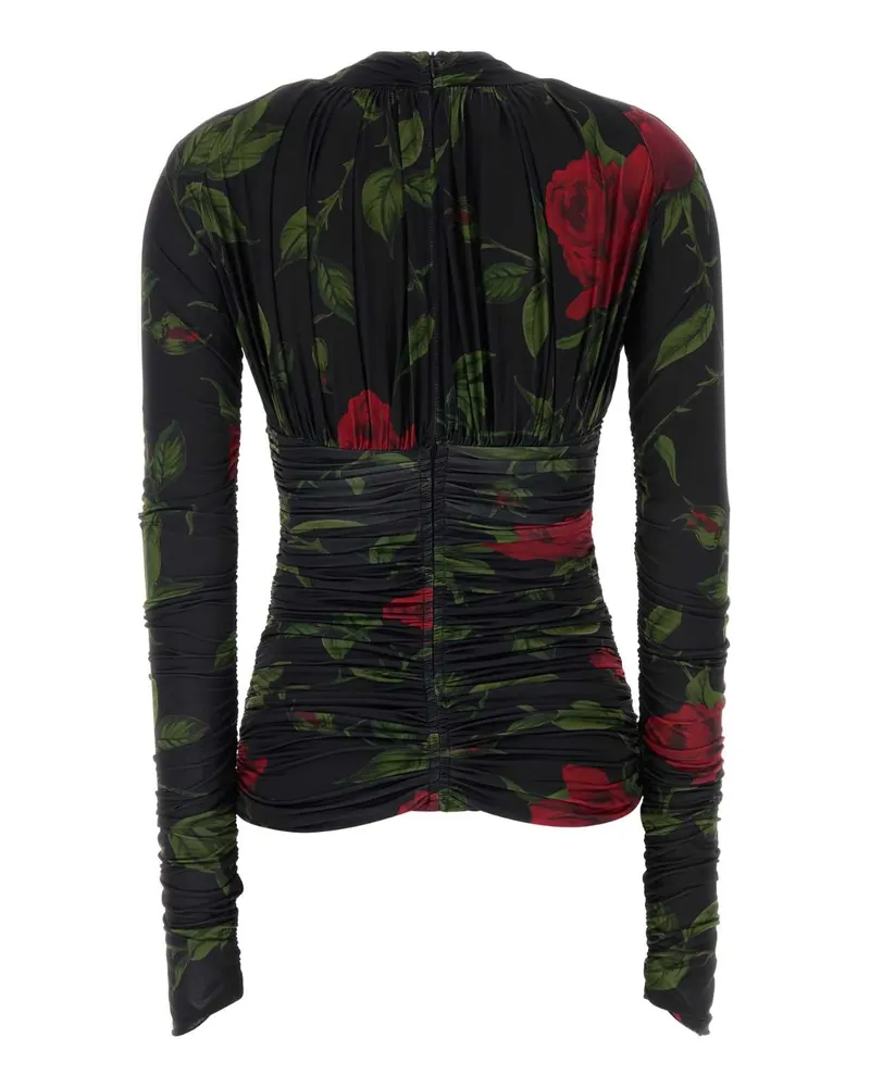 Blumarine Fiore Blouse — Black Black