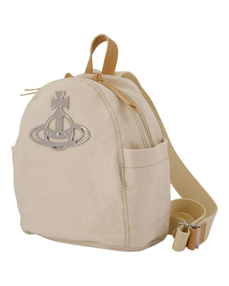 Vivienne Westwood Women's George Backpack Beige Cotton Beige