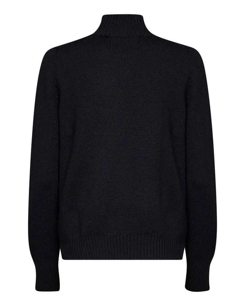 Blanca Women's Knit Sweater, Mock Neck, Black Virgin Wool Black