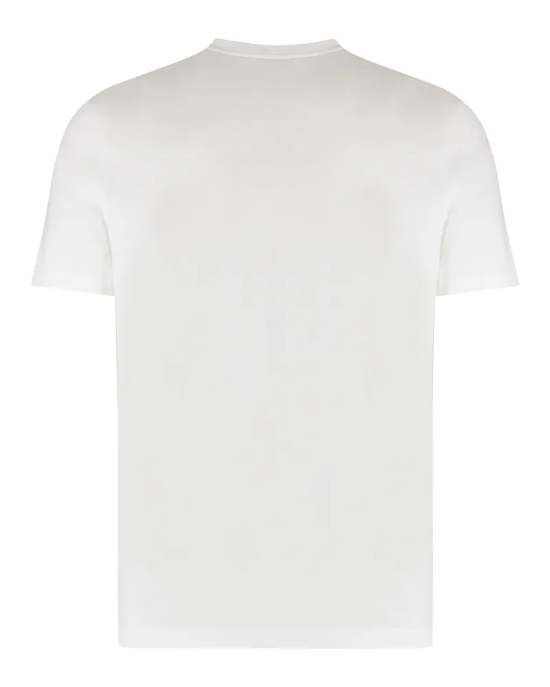 Paul & Shark Men's White Cotton Jersey T-Shirt With Logo T-Shirts And Polos White