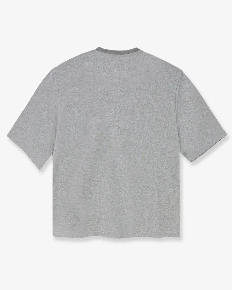 FRANKIE Shop Women's T-Shirt Hugo Ribbed Cotton-Blend Grey T-Shirts & Jerseys Gray