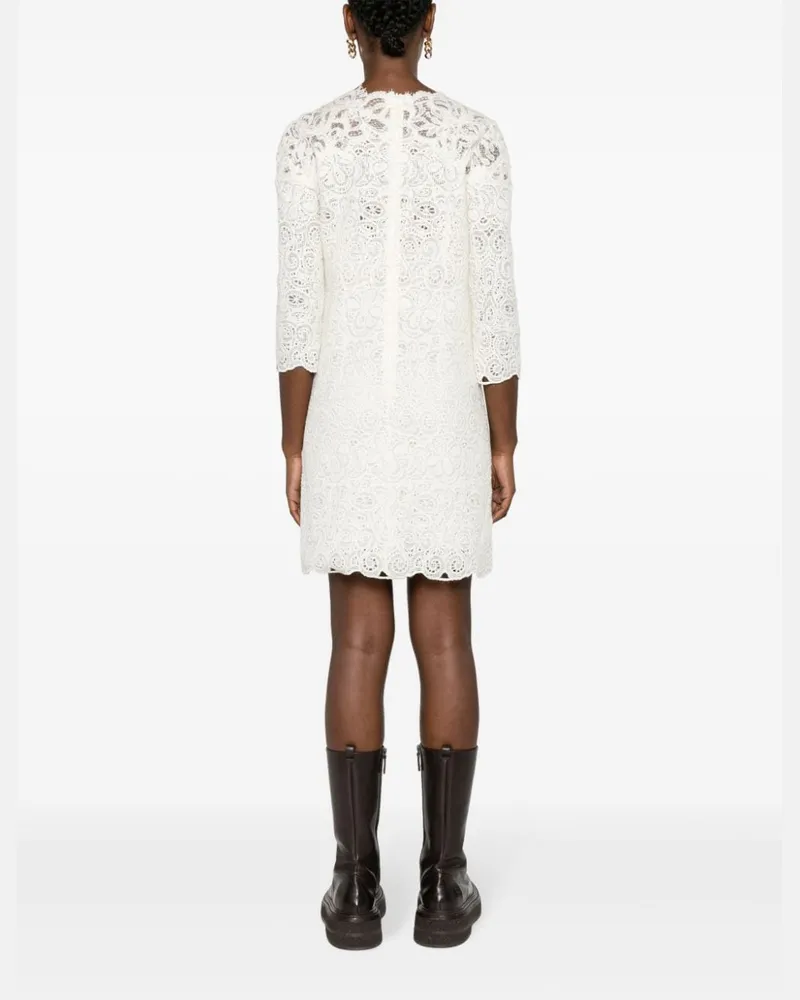 Ermanno Scervino Guipure Lace Dress — White White