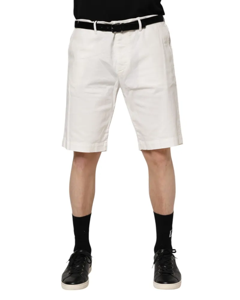 Dolce & Gabbana Cotton-Stretch Chino Shorts — White White