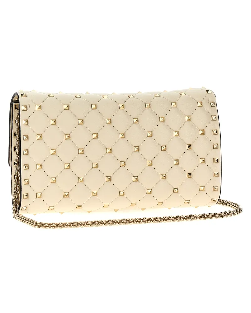 Valentino Garavani Rockstud Spike Shoulder Bag — White White