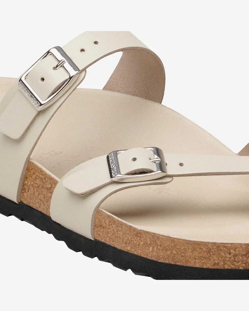 Birkenstock Unisex Sandals Mayari Leather White Slippers Flat Shoes White