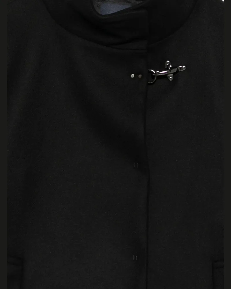 Fay Wool and Cashmere Cape — Black Black