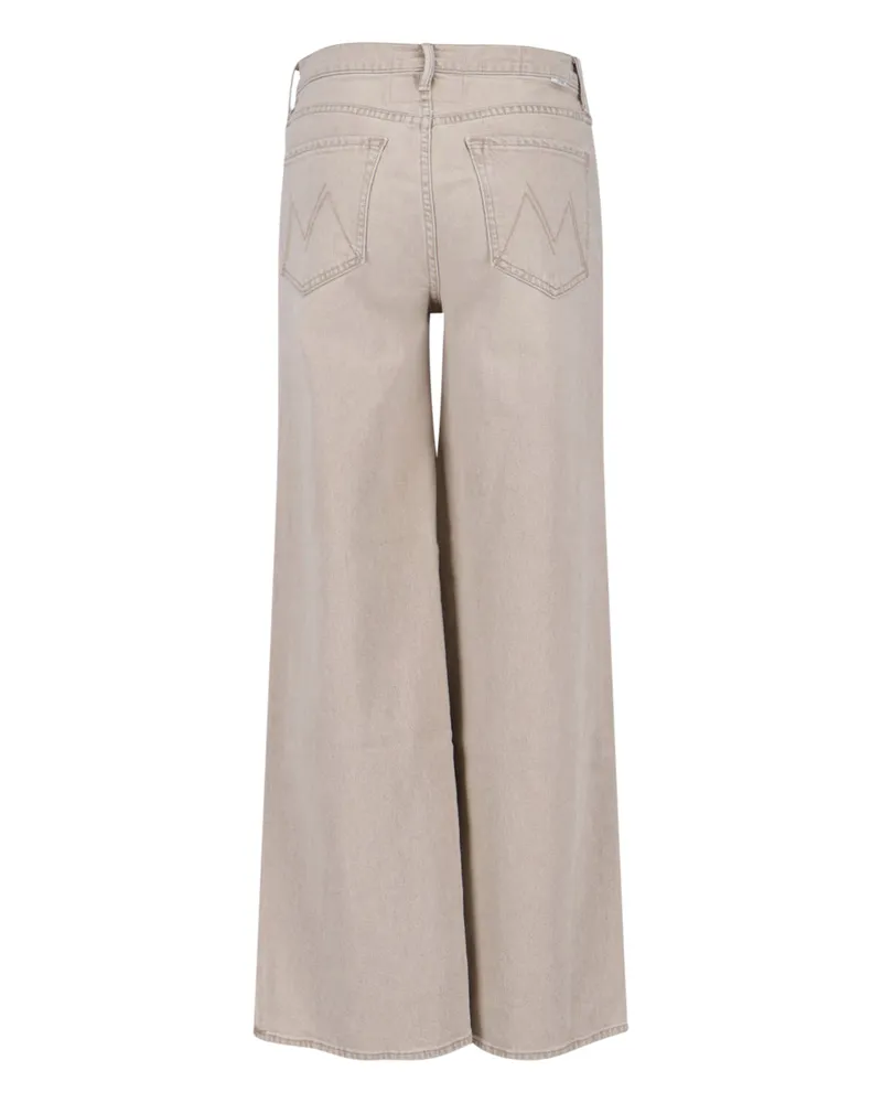 Mother Women's Jeans Brown Cotton Beige
