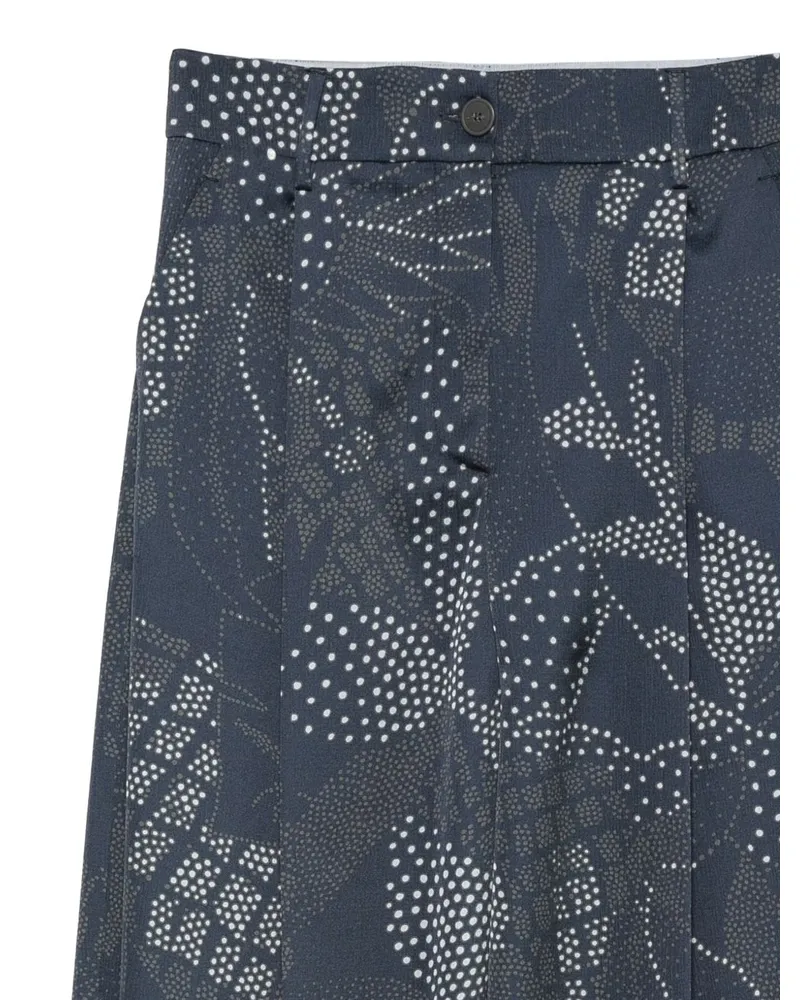 Emporio Armani Abstract Print Trousers — Navy Navy