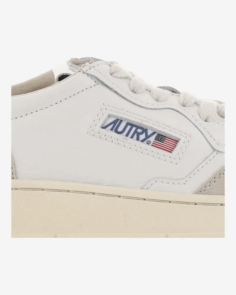AUTRY Women's Sneakers Medalist Low Leather Black Trainers White