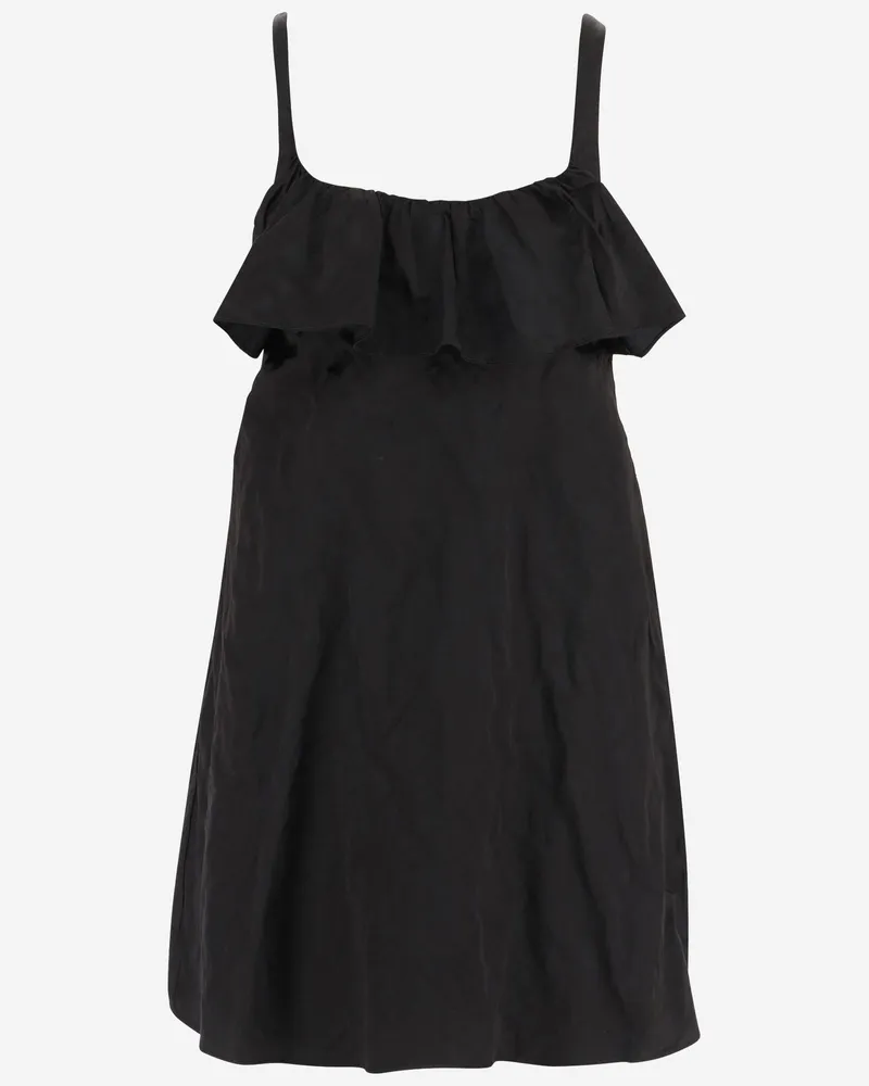Chloé Women's Mini Dress Technical Satin Black Cotton Black