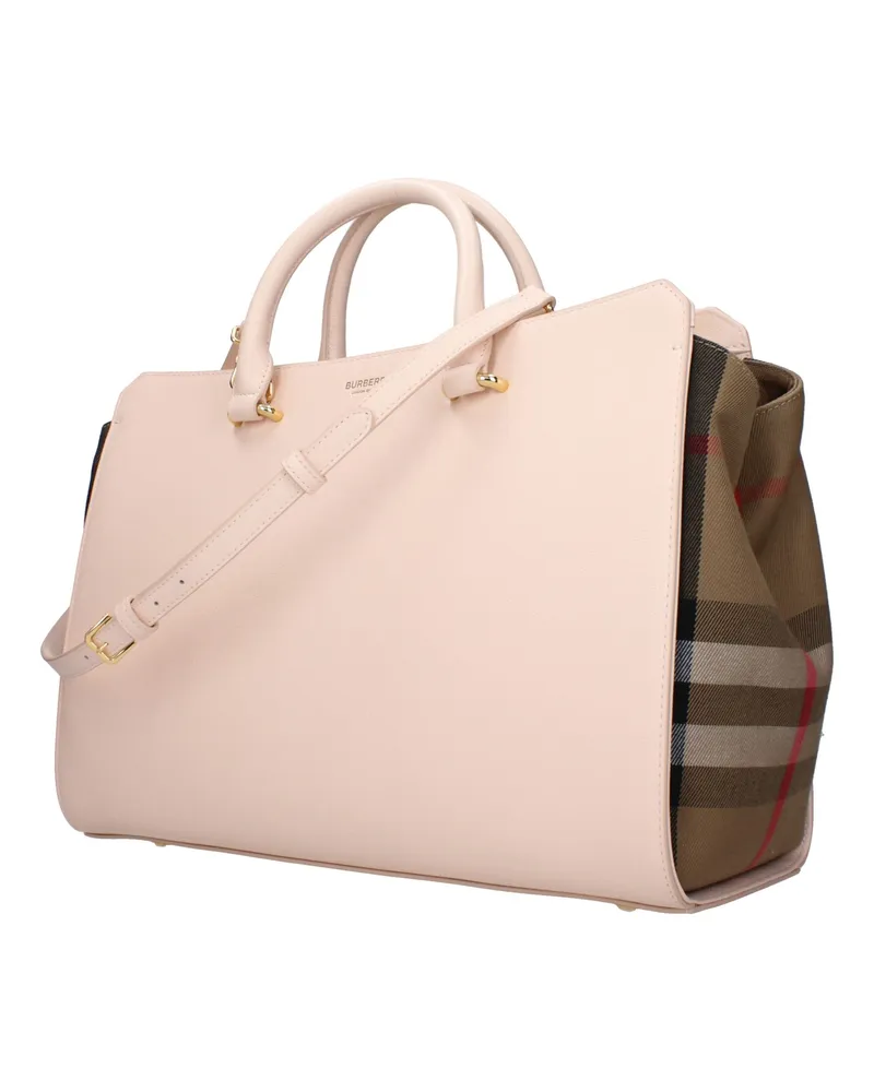 Burberry Women's Pink Leather Handbag Bag Pink