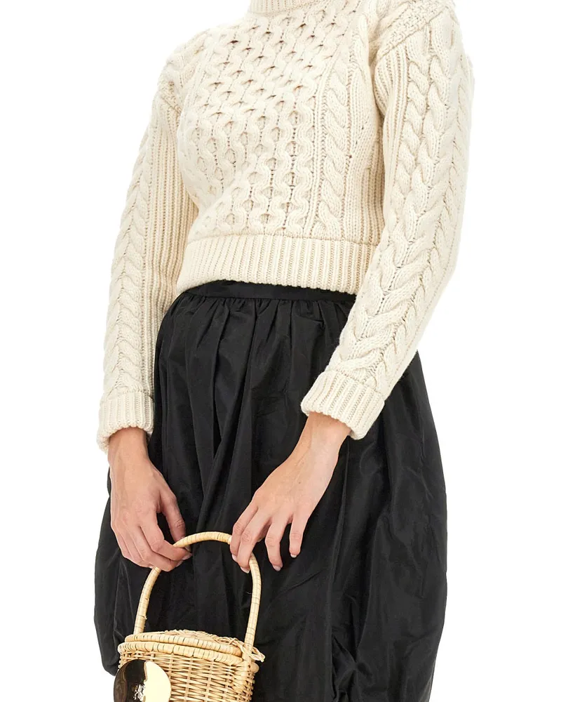 Patou Wool and Cashmere Blend Sweater — Ivory Ivory