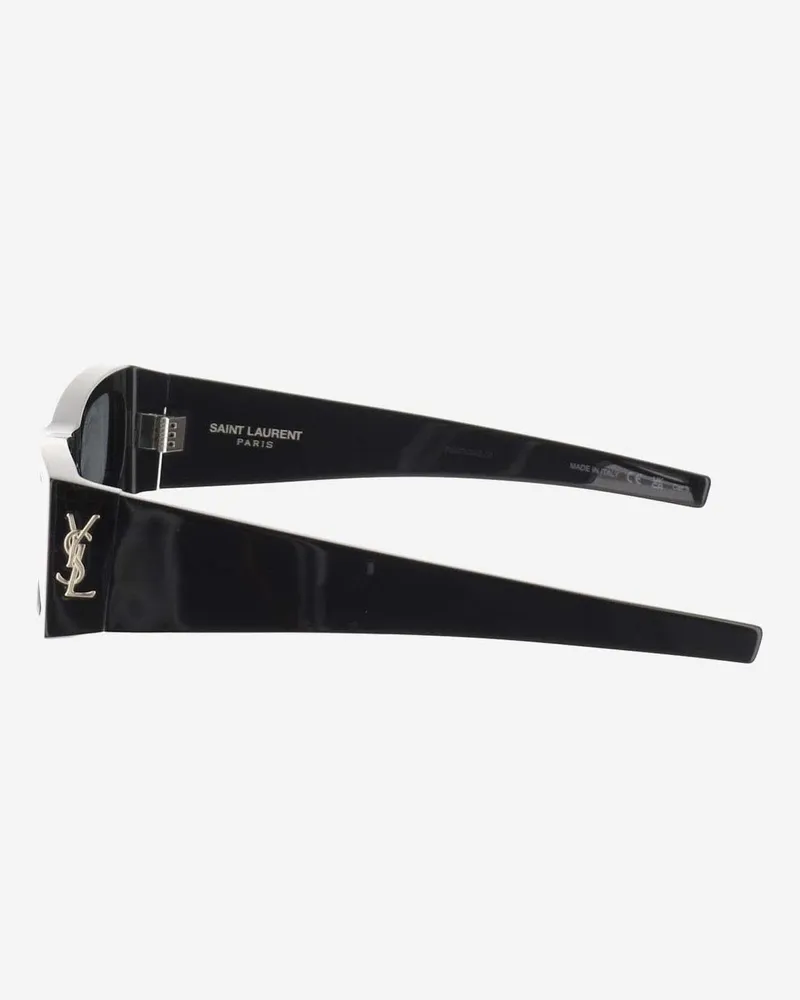Saint Laurent 803745 Logo-Embroidered Acetate Sunglasses — Black Black