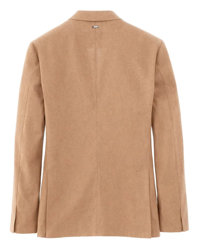 Herno Linen-Cotton Blend Jacket — Brown Brown