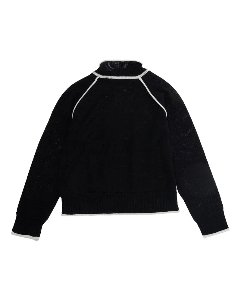 MAX&Co. Girls Crewneck Sweater Black Wool Tops Top Black