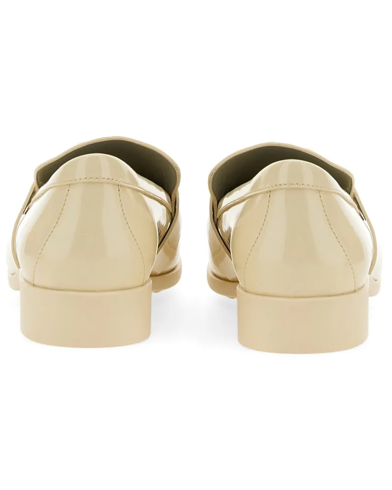 Bottega Veneta Leather Moccasin Loafers — White White