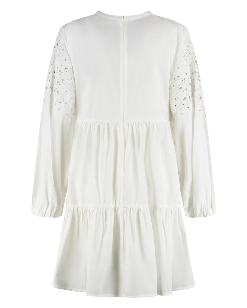 Pinko Women's Andromeda Cotton Mini Dress White White