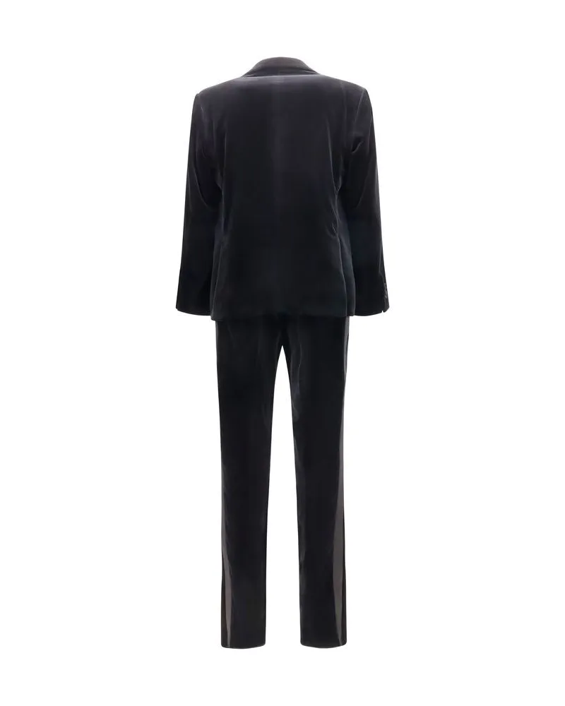 Ferragamo Men's Black Cotton Tuxedo Clothing Black