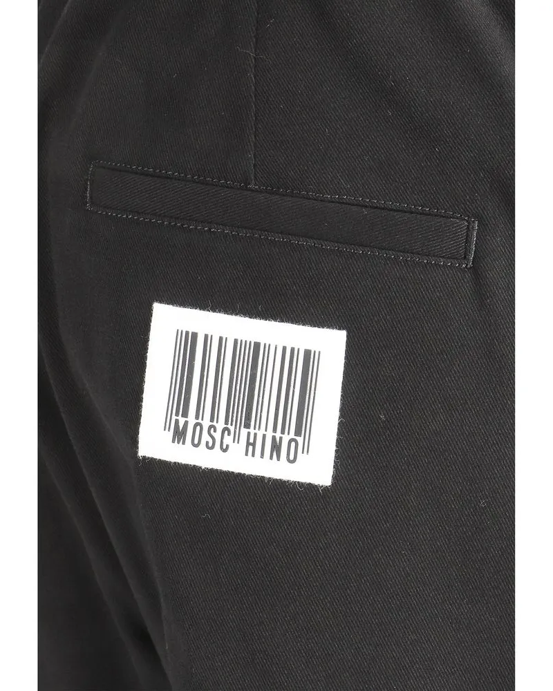 Moschino Men Black Cotton Joggers (workout Pants Black