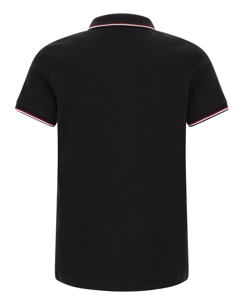 Moncler Men's Black Cotton Polo Shirt Black