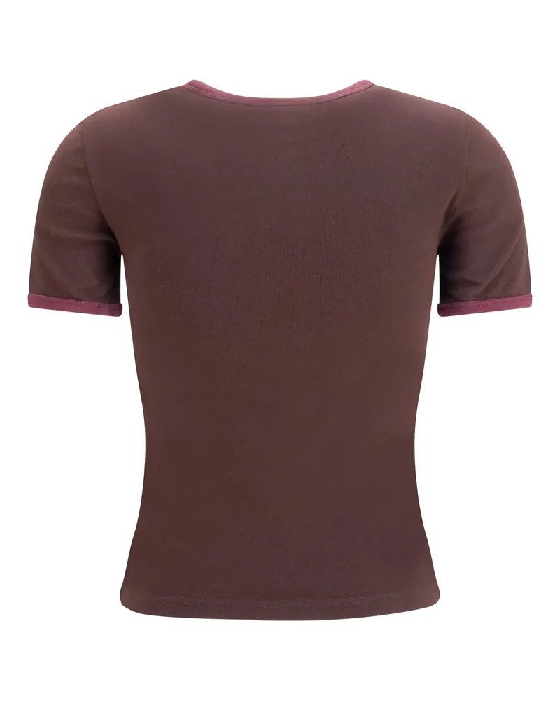 Courrèges Women's Cotton T-Shirt Burnt Red-Deep Grenat T-Shirts Red/deep And Polos Red