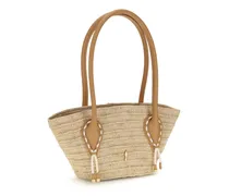 Women's Venus Mini Tote Bag Natural-Cuoio Raffia Shoulder Natural/cuoio