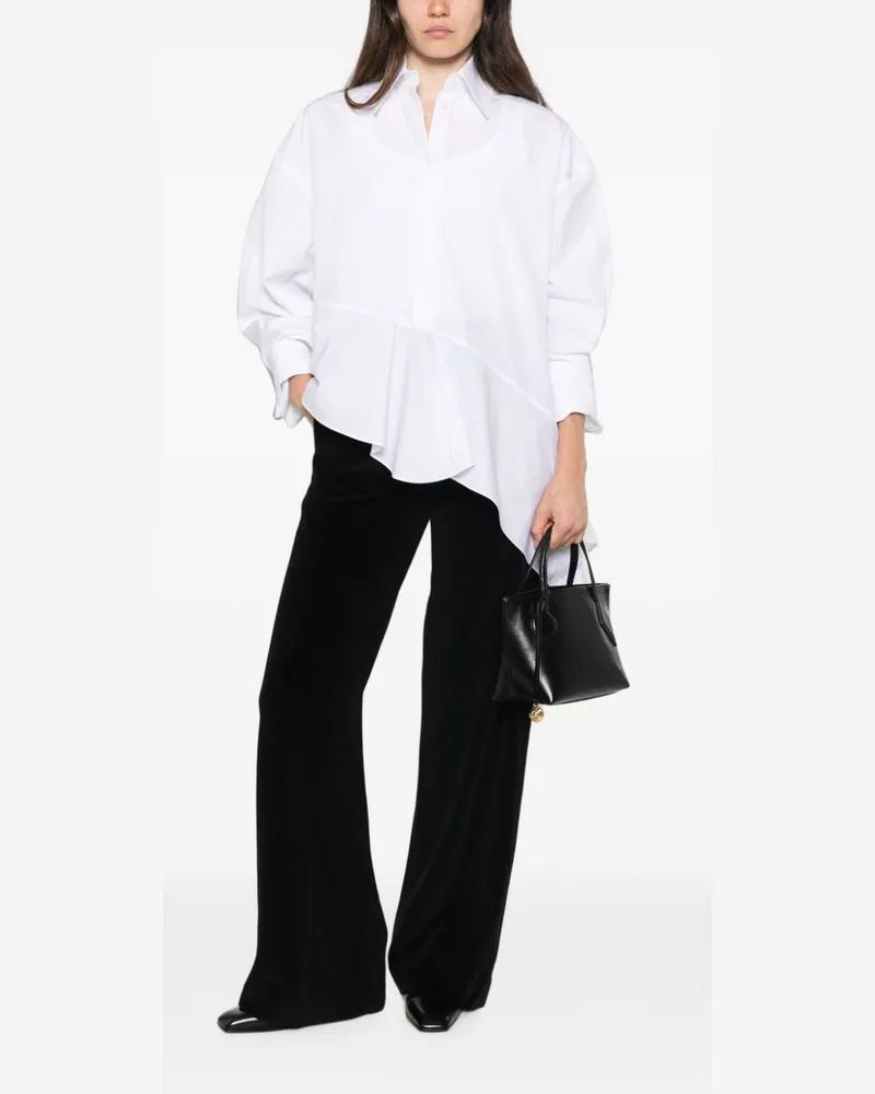 CIRCOLO 1901 Velvet-Effect Cotton Trousers — Black Black