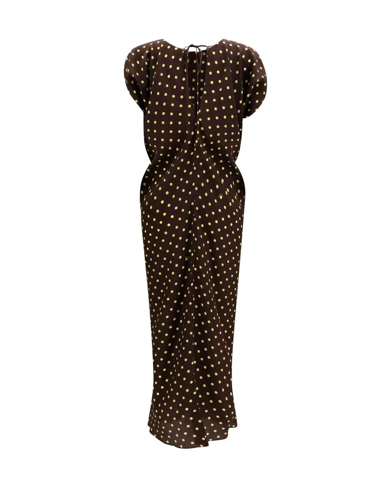 Marni Women's Brown Silk Casual Dress Brown