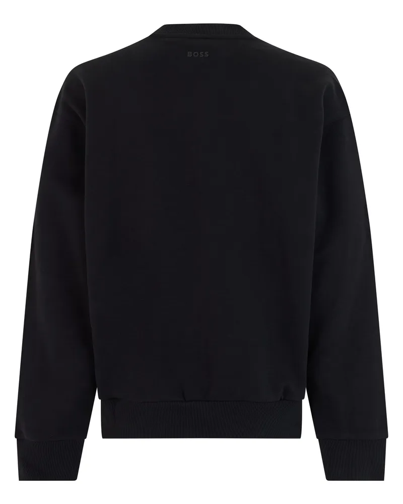 HUGO BOSS Men's Sweatshirt Cotton Crew Neck Black Sweatshirts Sweater Black