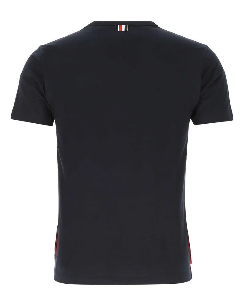 Thom Browne Men's Midnight Blue Cotton T-Shirt 415 T-shirts And Polos Navy