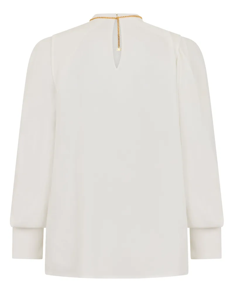 Elisabetta Franchi Women's Blouse Viscose, Ivory Blouses Shirt White
