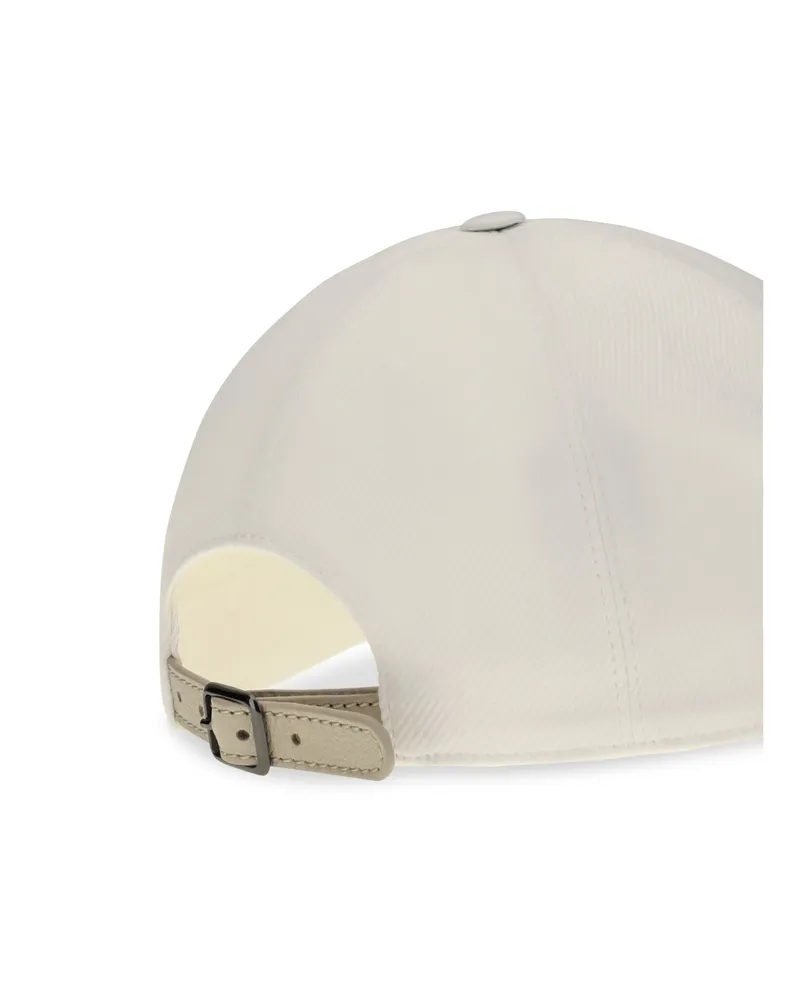 Brunello Cucinelli Women Baseball Cap With Monili Embellishment Natural Cotton Hat Beige