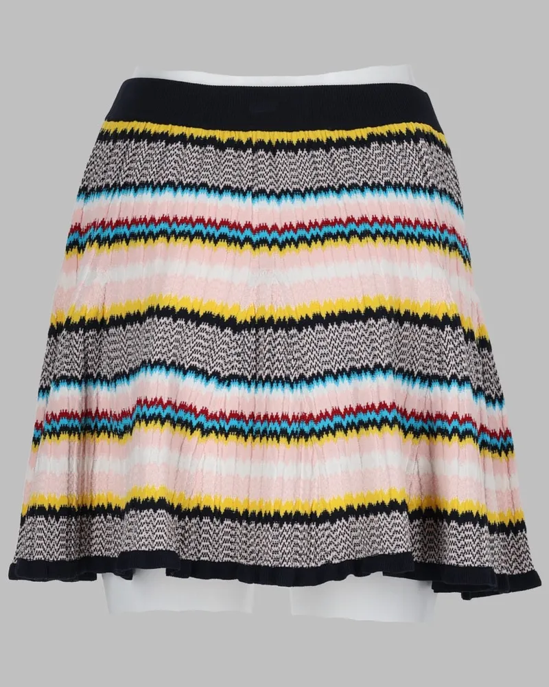 Casablanca Paris Chevron Knit Skirt — Multicolor Multicolor