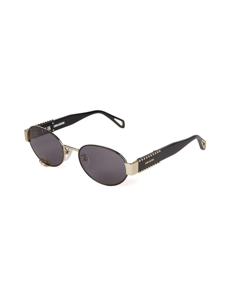 Zadig & Voltaire Unisex Sunglasses Sh.rose Gold W-Black Parts Stainless Steel Eyewear - W/black Rose