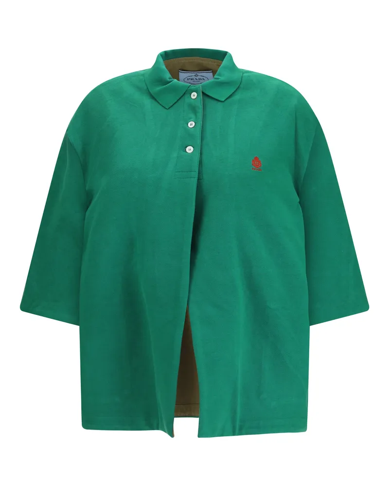 Prada Women's Pique Jacket Green-Camouflage Polyethylene Green/camouflage Green